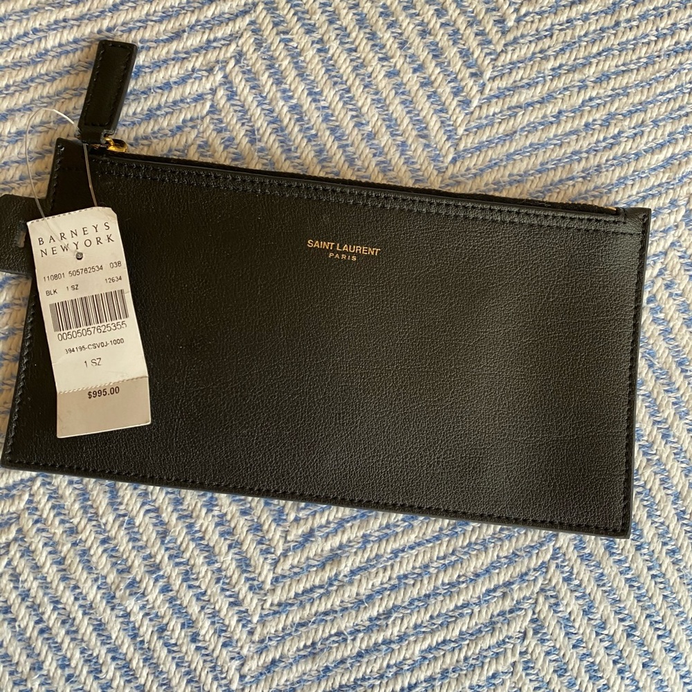 Saint Laurent Zip Pouch in Balck